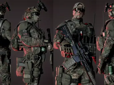 Soldier-AAA-Pack Low-poly 3D model