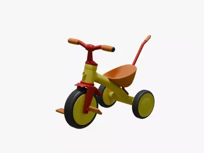 kids tricycle Low-poly 3D model purchase