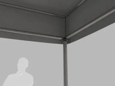 Commercial Tent 4x4 Meters 3D model