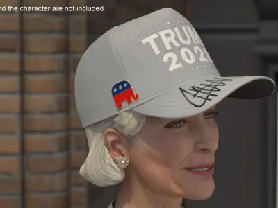 Trump 2028 Campaign Cap 3D model