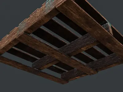 Pallet LowPoly GameAsset Low-poly 3D model