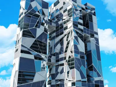 Futuristic Skyscraper 3 3D model buy