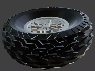 Car wheel Low Poly Free 3D model