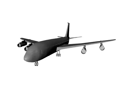 Airplane boeing jetliner - boeing jetliner 3D model