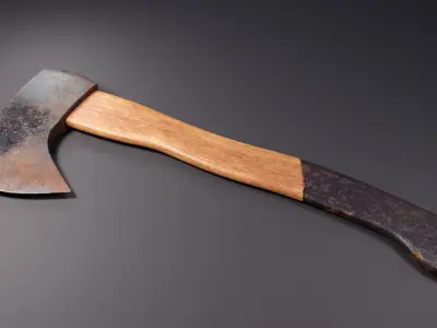 Realistic used Axe PBR 3D model 3D model