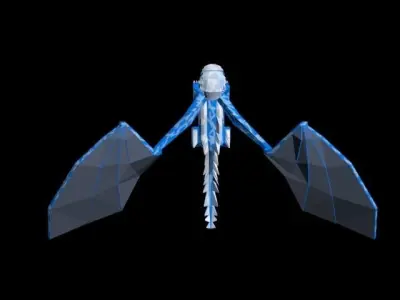 Ice Dragon Free low-poly 3D model
