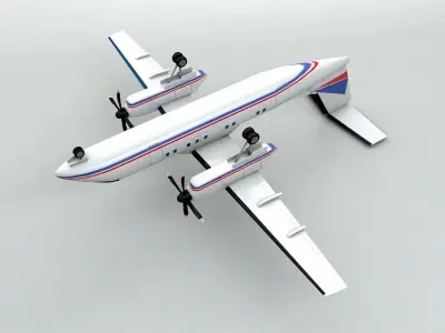Bombardier Q-200 Airliner Low-poly 3D model