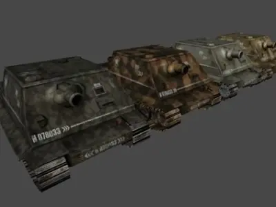 Army tanker Low-poly 3D model