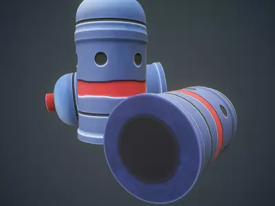 Stylized Sci Fi Smoke Grenade Free low-poly 3D model