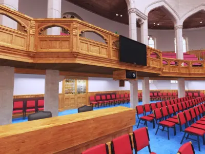 Assembly hall and Church 3D model