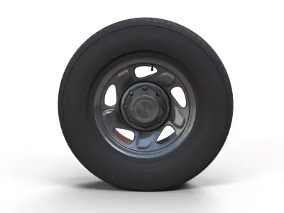 Dodge ram 1995 highpoly wheel 3D model