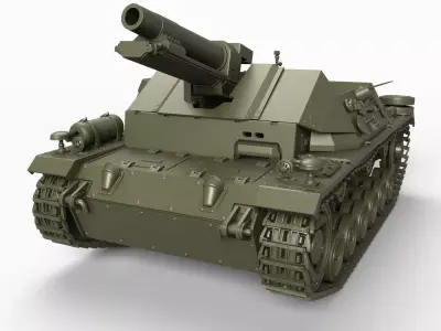 sIG 33 auf Fahrgestell Panzerkampfwagen III 3D print model