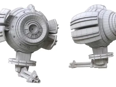 DRONE futuristic looking device Low-poly 3D model