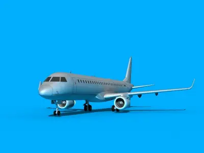 Embraer Emb-190 Bare Metal 3D model