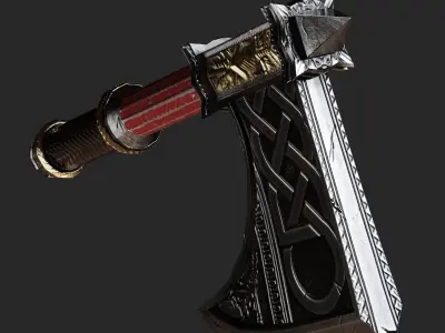 One-Handed Dwarf Axe 3D model