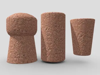Cork Pack Low-poly 3D model