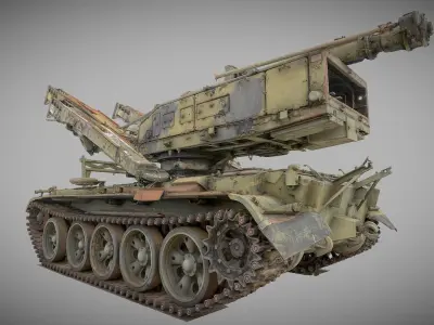 Self-propelled rocket launcher S-125 Newa 3D model