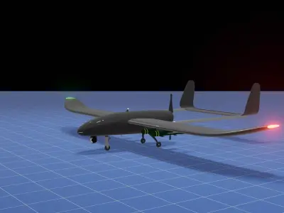 Fixed Wing UAV Drone Free 3D model