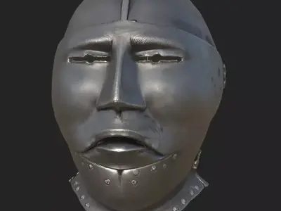 Medieval Armor Helmet Low Poly PBR Low-poly 3D model