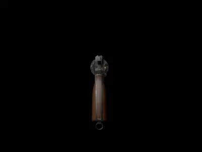 Nagant M1895 Revolver Low-poly 3D model