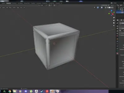 stylized box for maybe horror game or not Low-poly 3D model