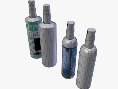 spray bottle 3D model 2