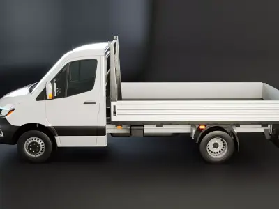 Modern Utility Pickup Truck Low-poly 3D model
