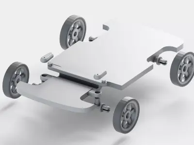 Toy car chassis Free 3D model