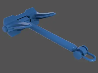Naval anchor - Commercial license - 1-200 scale 3D print model