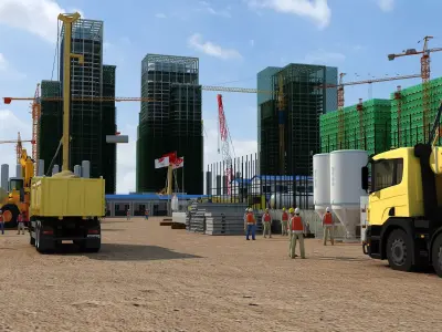 Construction Site 3D model 2