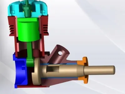 Motor de modelisme Engine model Free 3D model