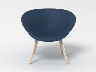 PlusHalle Collection bar stool with legs 3D model