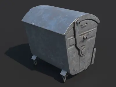 Garbage container Low-poly 3D model buy