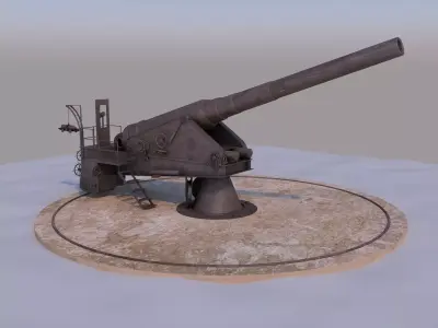 WW I Cannon 3D model
