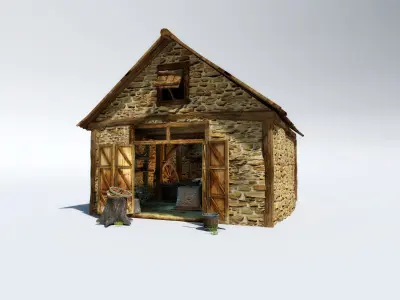 Old Blacksmith workshop 3D model