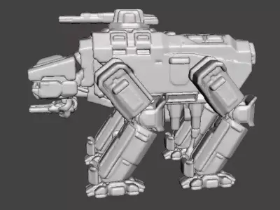 6MM SCALE AUTOMATON FACTORY WALKER MINIATURE MODELS  SCIFI GAMES 3D print model
