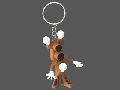  Cartoon Bulb Holder v2 Keychain 