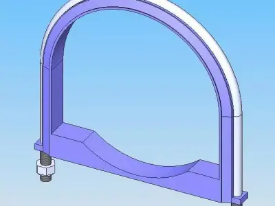 Clamps-Alpha metal frame for bicycle Free 3D model