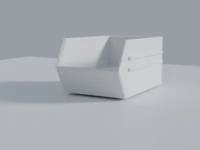 Dumpster chair on table Free low-poly 3D model