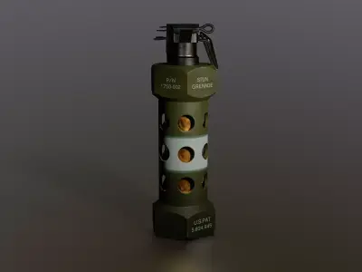 M84 Flashbang Grenade  Game Ready PBR and LODS Low-poly 3D model