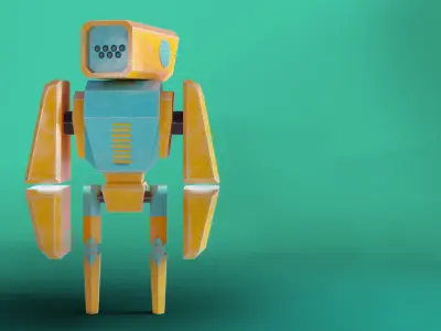 Kevin the robot Low-poly 3D model