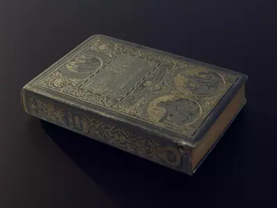 book - german - antique Low-poly 3D model