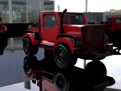 3d mahindhar jeep Low-poly 3D model
