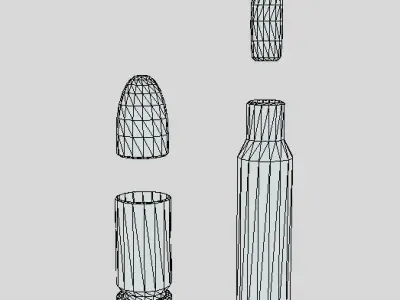 Bullets Low Poly PBR - bullet - bullet - bullet - bullet - bu... Low-poly 3D model