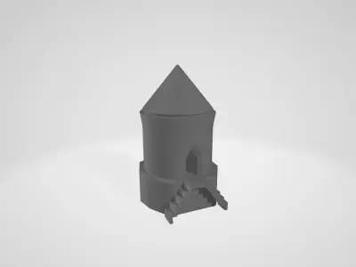 KUMBET tower Low-poly 3D model