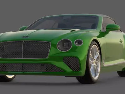 2019 Bentley Continental GT Convertible 3D Model  British Luxury 3D model