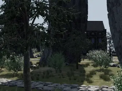 Ancient Ruins With Arches 3D model
