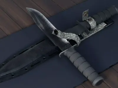 Knife Tactical Survival - Game Ready 4K PBR Low-poly 3D model