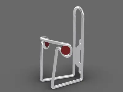 Bicycle Bottle Cage and Bottle 3D model