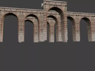 Aqueduct 3D scan Italy optimized modular 3D model